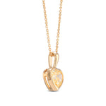 Fancy Yellow Heart Solitaire Diamond Pendant