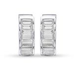 Baguette Diamond Hoop Earrings