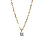 Very Light Blue Round Brilliant Solitaire Diamond Pendant