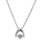 Octagon Diamond Solitaire Pendant