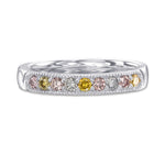 Multicolored Diamond Stackable Band Ring