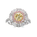 Fancy Intense Yellow Round Diamond Dress Ring