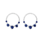 Orecchini in zaffiro blu e diamanti