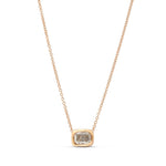 Fancy Light Gray Cushion Solitaire Diamond Pendant