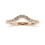 Contoured Diamond Wedding Band