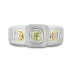 Fancy Yellow Green & Fancy Yellow Diamond Men's Ring