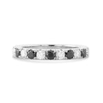 Black Diamond Half-Eternity Band Ring