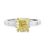 Fancy Yellow Three-stone Diamond Ring