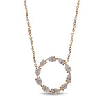 Hoop Pear White Diamond Pendant