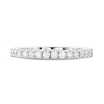 Open Pave Diamond Half Eternity Ring