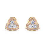 Fancy Pink and White Diamond Pave set Earrings