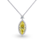 Fancy Yellow Marquise Diamond Pendant