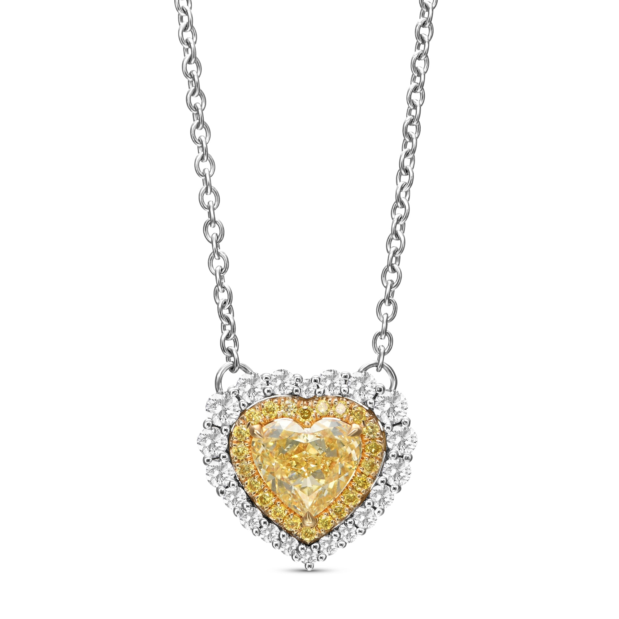HALO DIAMOND NECKLACES