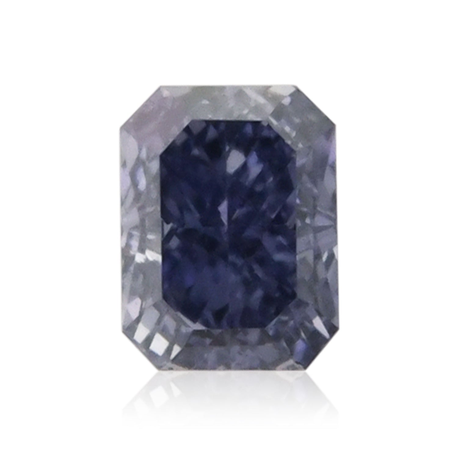 0.05 Carat Fancy Dark Gray Blue Radiant Diamond (VS2) GIA