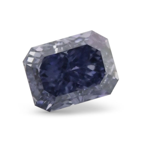 0.05 Carat Fancy Dark Gray Blue Radiant Diamond (VS2) GIA
