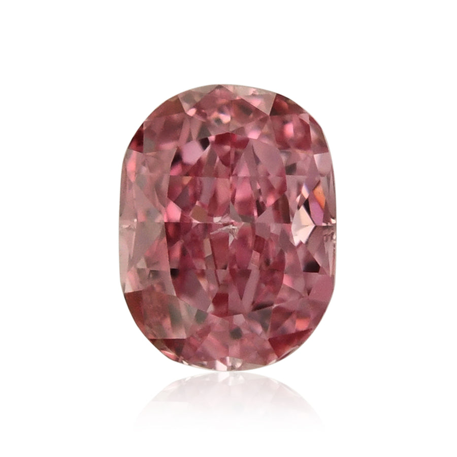 0.07 Carat Fancy Vivid Pink Cushion Diamond (SI1) GIA