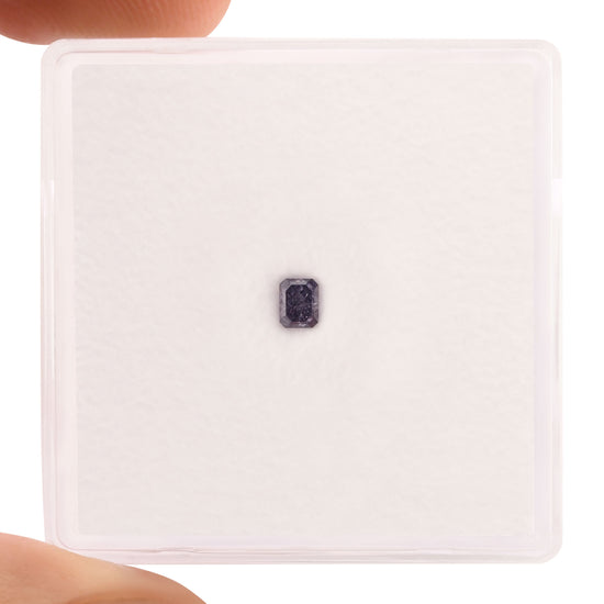 0.08 Carat Fancy Violet Gray Radiant Diamond (VS2) GIA