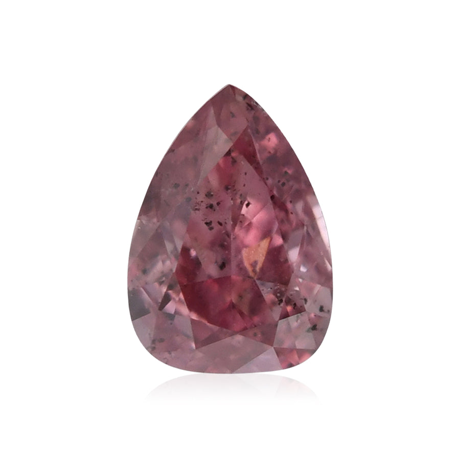 0.09 Carat Fancy Deep Pink Pear Diamond (I1) GIA