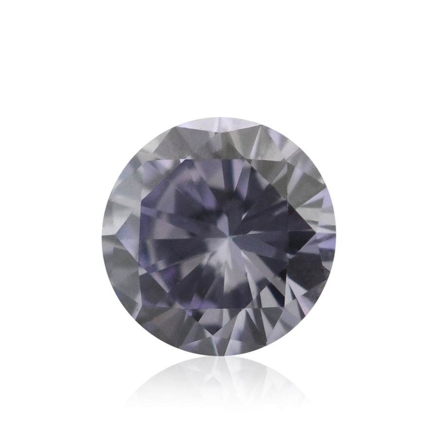 0.09 Carat Fancy Gray Violet Round Diamond (VS2) GIA