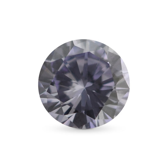 0.09 Carat Fancy Gray Violet Round Diamond (VS2) GIA