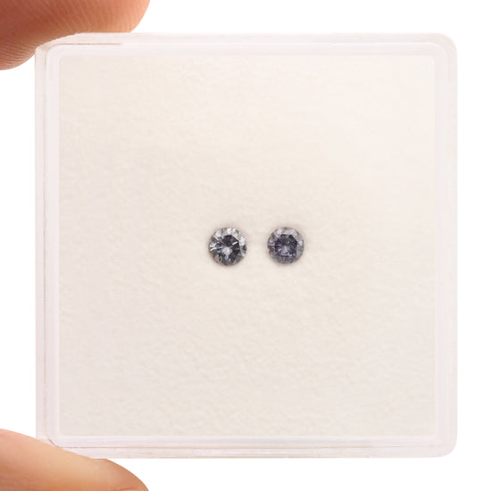 0.12 Carat Fancy Grayish Violet Round Diamonds (SI2) GIA