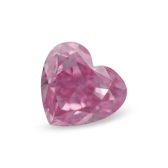 0.12 Carat Fancy Vivid Purple Pink Heart Diamond (VS) GIA