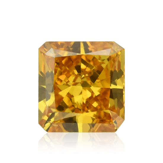 Diamante GIA Radiant 0.13 Carati Giallo Intenso Arancio Fancy (VS2)