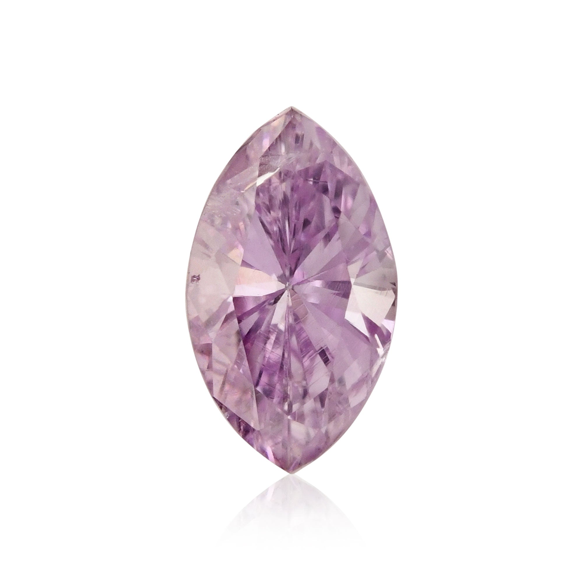 0.15 Carat Fancy Intense Pinkish Purple Marquise Diamond (I1) GIA