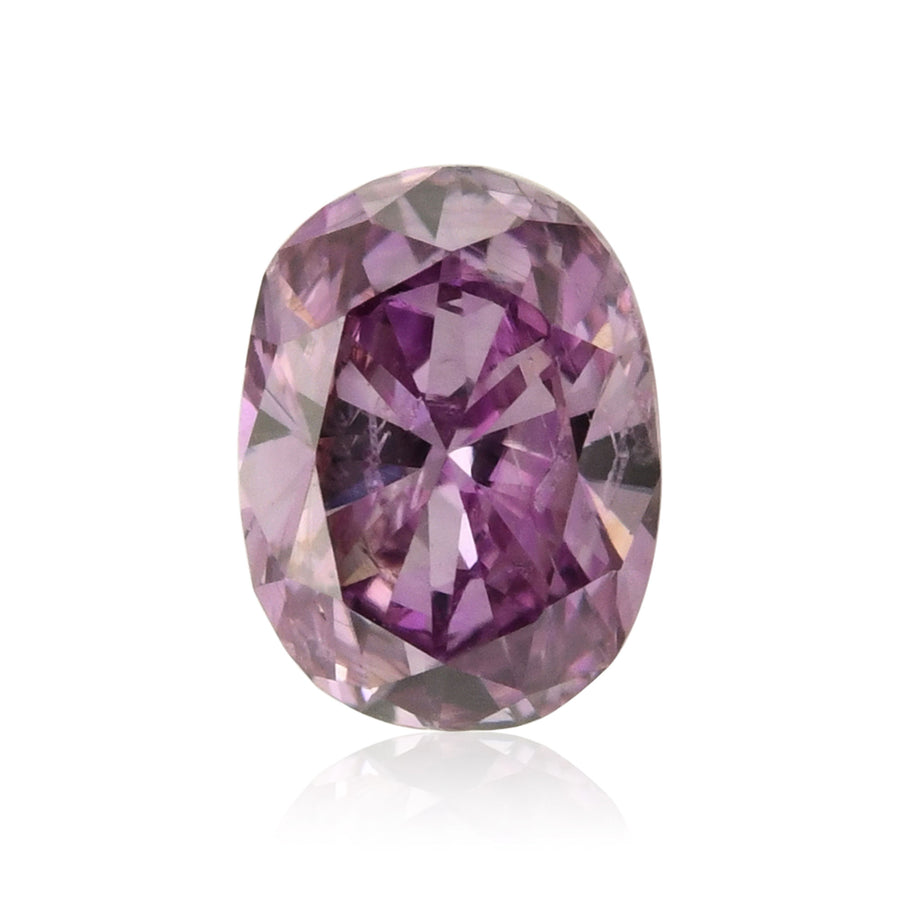 0.16 Carat Fancy Intense Pink Purple Oval Diamond (I1) GIA