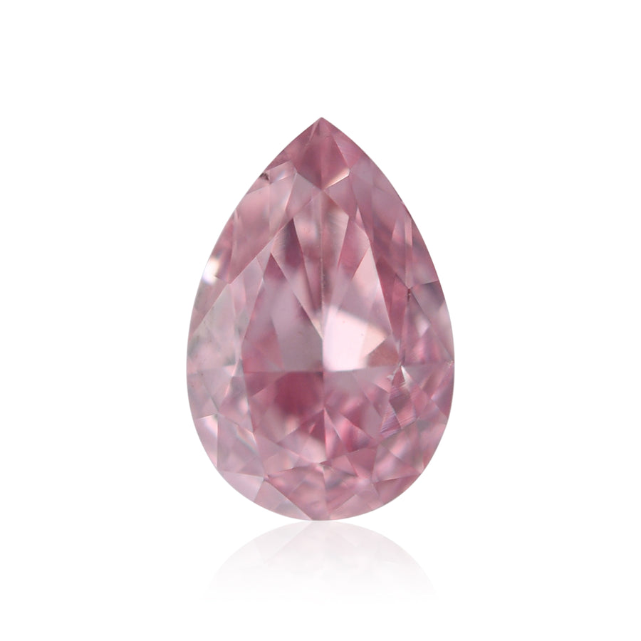 0.17 Carat Fancy Intense Purplish Pink Pear Diamond SI1 GIA