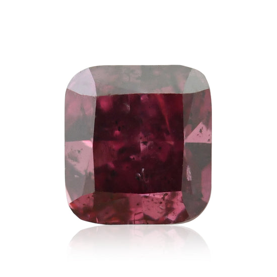 0.17 Carat Fancy Red Cushion Diamond (I2) GIA
