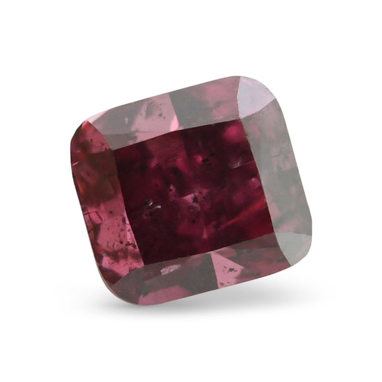 0.17 Carat Fancy Red Cushion Diamond (I2) GIA