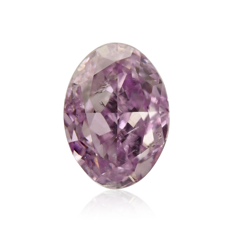 0,18 Karat Fancy Intense Pinkish Purple Oval Diamant I1 GIA