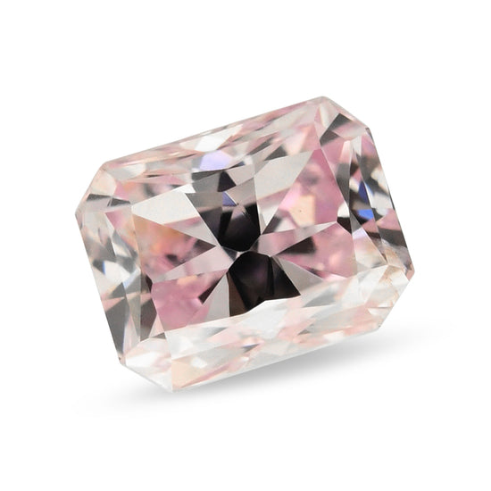 0.19 Carat Fancy Purplish Pink Radiant Diamond I1 GIA