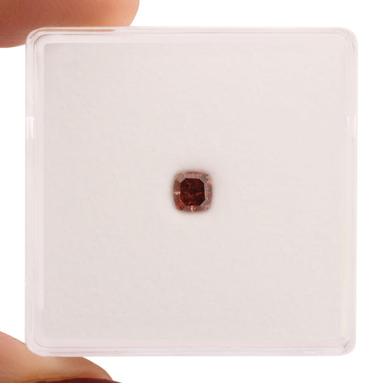 0.19 Carat Fancy Red Cushion Diamond SI1 GIA