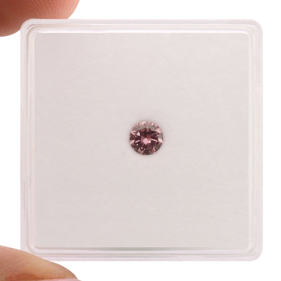 0.19 Carat Fancy Intense Pink Round Brilliant Diamond SI2 GIA
