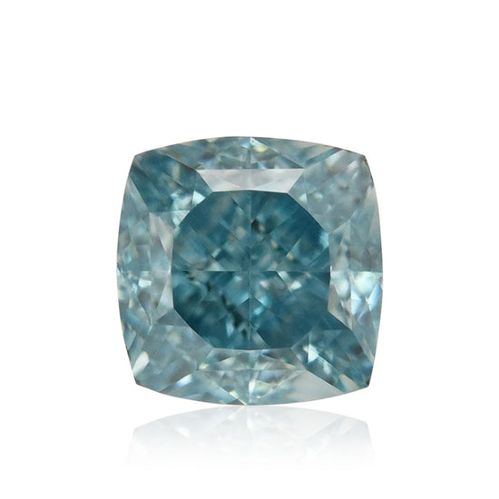 ماسة كوشون زرقاء خضراء زاهية فاخرة بوزن 0.20 قيراط، درجة نقاء VS1، معتمدة من GIA