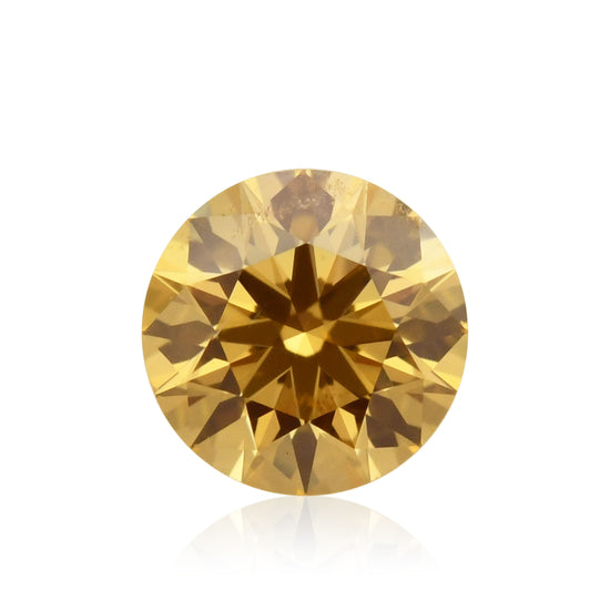 Diamante rotondo Fancy Intense Yellow Orange da 0,20 carati SI2 GIA