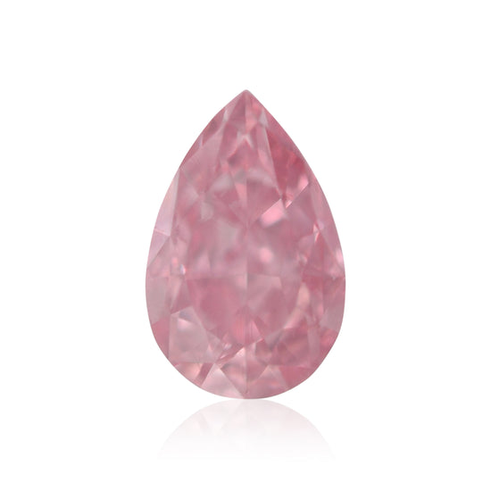 0.21 Carat Fancy Intense Pink Pear Diamond VS1 GIA