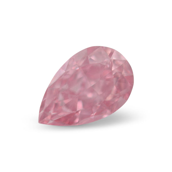 0.21 Carat Fancy Intense Pink Pear Diamond VS1 GIA