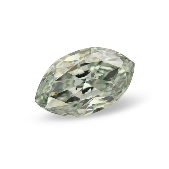 0.23 Carat Fancy Grayish Bluish Green Marquise Diamond VS2 GIA