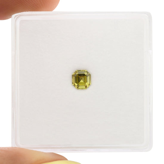 0.23 Carat Fancy Deep Brownish Greenish Yellow Emerald Diamond VS1 GIA