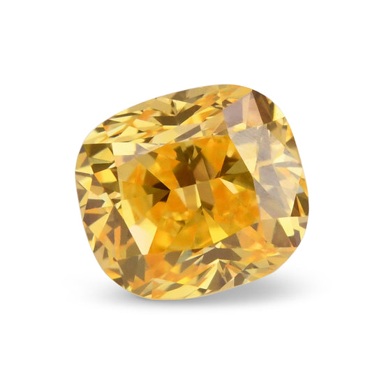 ألماسة وسادة 0.23 قيراط بلون Fancy Vivid Orange Yellow بدرجة VS2 GIA