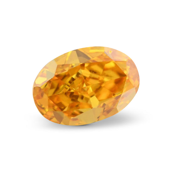 0.23 Carat Fancy Vivid Yellowish Orange Oval Diamond VS1 GIA