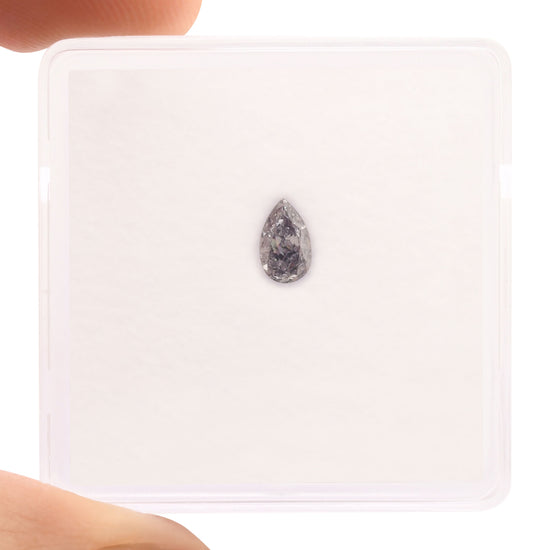 0.25 Carat Fancy Gray Violet Pear Diamond SI2 GIA
