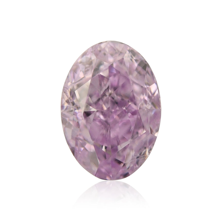 0.25 Carat Fancy Intense Pinkish Purple Oval Diamond SI2 GIA