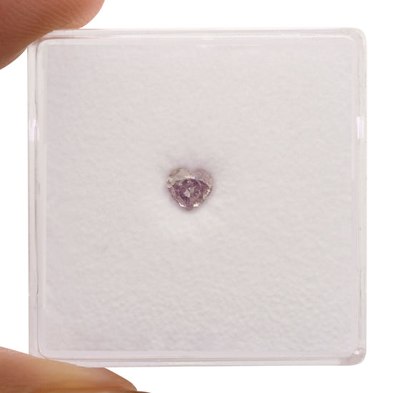 0.25 Carat Fancy Intense Pinkish Purple Heart Diamond VS2 GIA