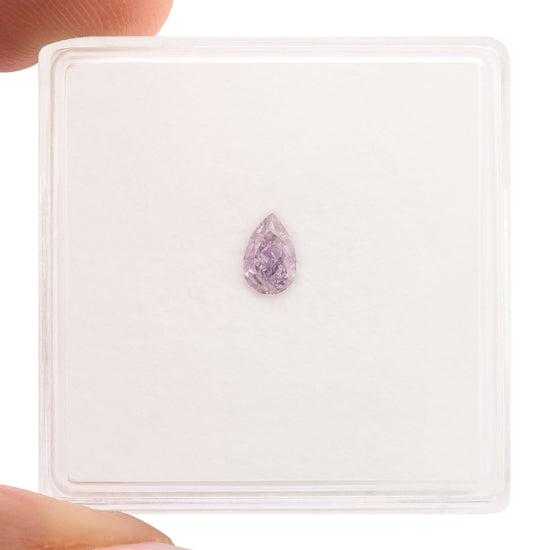 0.25 Carat Fancy Pink Purple Pear Diamond SI1 GIA