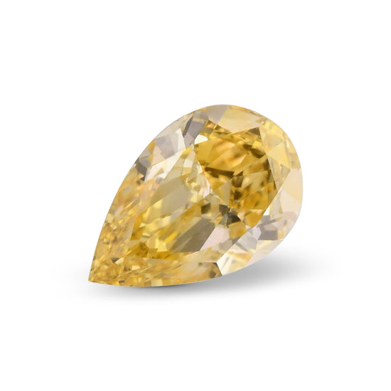 0.25 Carat Fancy Intense Orangy Yellow Pear Diamond VS1 GIA