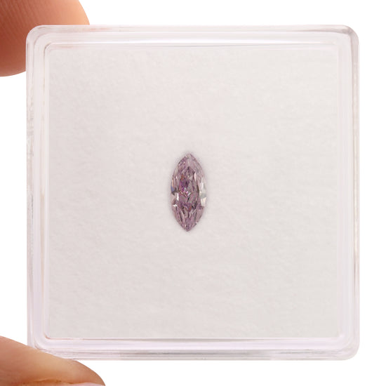 0.25 Carat Fancy Intense Pinkish Purple Marquise Diamond VS2 GIA